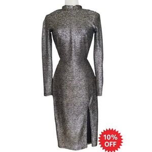 Glam Metallic Topshop Bodycon Dress – Holiday  NYE Party US 2